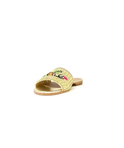 Vacances|Décontracté<fiorina Mules Ivoire S190 Raphia Beige