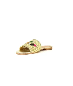 Vacances|Décontracté<fiorina Mules Ivoire S190 Raphia Beige