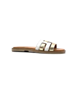 Vacances|Mules<382-ivoire Mules Ivoire Tml 28 Cuir Blanc Or BlancOr