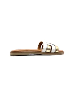 Vacances|Mules<382-ivoire Mules Ivoire Tml 28 Cuir Blanc Or BlancOr