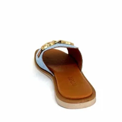 Vacances|Décontracté<382-ivoire Mules Ivoire Tml 27-1 Textile Bleu