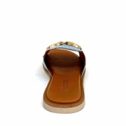 Vacances|Décontracté<382-ivoire Mules Ivoire Tml 27-1 Textile Bleu