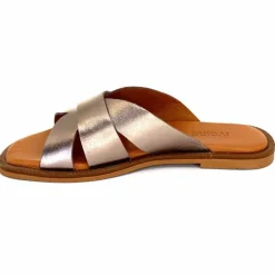 Vacances|Décontracté<382-ivoire Mules Ivoire Tml 58T Cuir Métal Ash GrisMétal