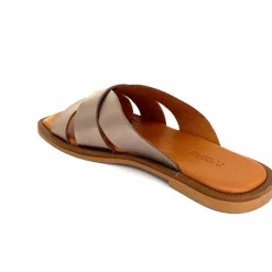 Vacances|Décontracté<382-ivoire Mules Ivoire Tml 58T Cuir Métal Ash GrisMétal