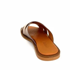 Vacances|Décontracté<382-ivoire Mules Ivoire Tml 58T Cuir Métal Ash GrisMétal