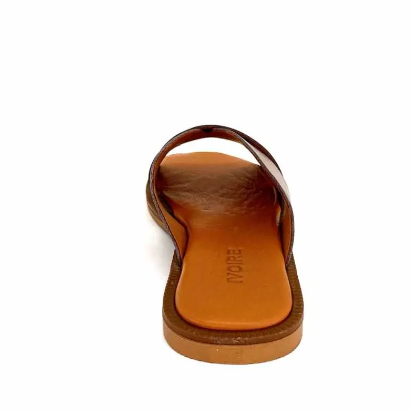 Vacances|Décontracté<382-ivoire Mules Ivoire Tml 58T Cuir Métal Ash GrisMétal