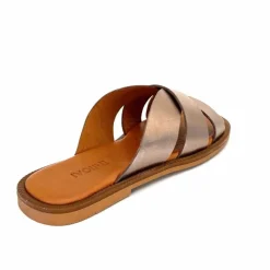 Vacances|Décontracté<382-ivoire Mules Ivoire Tml 58T Cuir Métal Ash GrisMétal