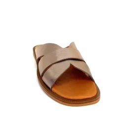 Vacances|Décontracté<382-ivoire Mules Ivoire Tml 58T Cuir Métal Ash GrisMétal