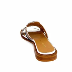 Vacances|Décontracté<JHay Mules 2305 Cuir Marron Blanc Bleu