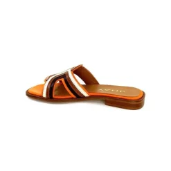 Vacances|Décontracté<JHay Mules 2305 Cuir Marron Blanc Orange