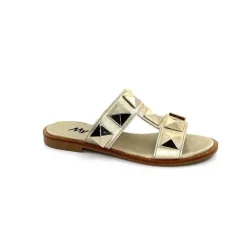 Vacances|Mules<Myma Mules 7521 Cuir Or