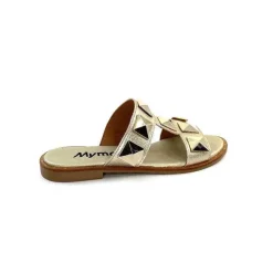 Vacances|Mules<Myma Mules 7521 Cuir Or