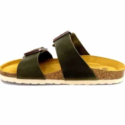 Vacances|Décontracté<Ivoire0098a Mules Plagettes Ivoire 2011.178 Cuir Kaki