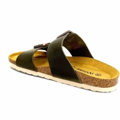 Vacances|Décontracté<Ivoire0098a Mules Plagettes Ivoire 2011.178 Cuir Kaki