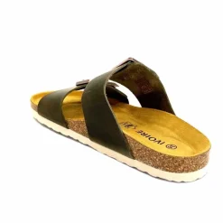 Vacances|Décontracté<Ivoire0098a Mules Plagettes Ivoire 2011.178 Cuir Kaki