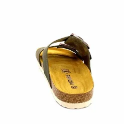 Vacances|Décontracté<Ivoire0098a Mules Plagettes Ivoire 2011.178 Cuir Kaki