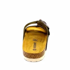 Vacances|Décontracté<Ivoire0098a Mules Plagettes Ivoire 2011.178 Cuir Kaki