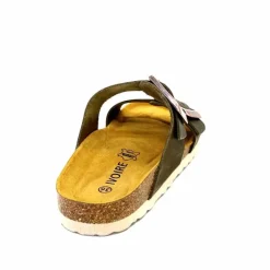 Vacances|Décontracté<Ivoire0098a Mules Plagettes Ivoire 2011.178 Cuir Kaki