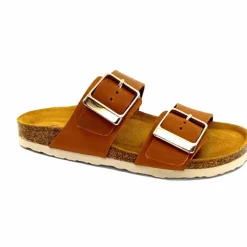 Vacances|Plagettes<Ivoire0098a Mules Plagettes Ivoire 2011.179 Cuir Marron