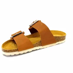 Vacances|Plagettes<Ivoire0098a Mules Plagettes Ivoire 2011.179 Cuir Marron