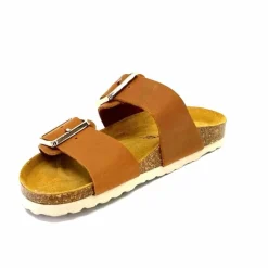 Vacances|Plagettes<Ivoire0098a Mules Plagettes Ivoire 2011.179 Cuir Marron