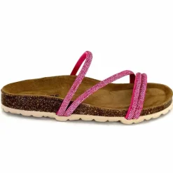 Vacances|Plagettes<Ivoire0473a Mules Plagettes Ivoire 11.71.14160.436 Strass Fushia