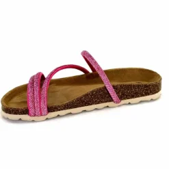 Vacances|Plagettes<Ivoire0473a Mules Plagettes Ivoire 11.71.14160.436 Strass Fushia