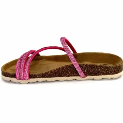 Vacances|Plagettes<Ivoire0473a Mules Plagettes Ivoire 11.71.14160.436 Strass Fushia