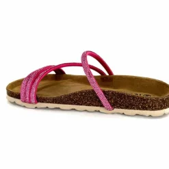 Vacances|Plagettes<Ivoire0473a Mules Plagettes Ivoire 11.71.14160.436 Strass Fushia