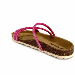 Vacances|Plagettes<Ivoire0473a Mules Plagettes Ivoire 11.71.14160.436 Strass Fushia