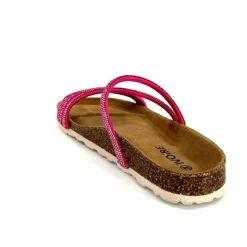 Vacances|Plagettes<Ivoire0473a Mules Plagettes Ivoire 11.71.14160.436 Strass Fushia