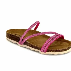 Vacances|Plagettes<Ivoire0473a Mules Plagettes Ivoire 11.71.14160.436 Strass Fushia