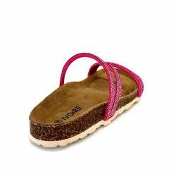 Vacances|Plagettes<Ivoire0473a Mules Plagettes Ivoire 11.71.14160.436 Strass Fushia