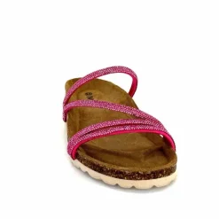 Vacances|Plagettes<Ivoire0473a Mules Plagettes Ivoire 11.71.14160.436 Strass Fushia