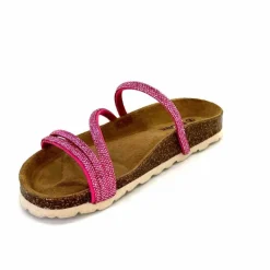 Vacances|Plagettes<Ivoire0473a Mules Plagettes Ivoire 11.71.14160.436 Strass Fushia