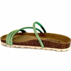 Vacances|Décontracté<Ivoire0473a Mules Plagettes Ivoire 11.71.14160.435 Strass Vert