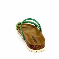 Vacances|Décontracté<Ivoire0473a Mules Plagettes Ivoire 11.71.14160.435 Strass Vert