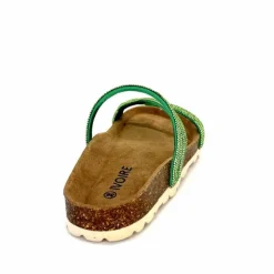 Vacances|Décontracté<Ivoire0473a Mules Plagettes Ivoire 11.71.14160.435 Strass Vert