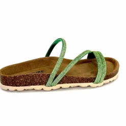 Vacances|Décontracté<Ivoire0473a Mules Plagettes Ivoire 11.71.14160.435 Strass Vert