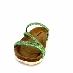 Vacances|Décontracté<Ivoire0473a Mules Plagettes Ivoire 11.71.14160.435 Strass Vert