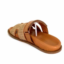 Vacances|Décontracté<382-ivoire Mules Plagettes Ivoire D27093-803 Raffia Coconut