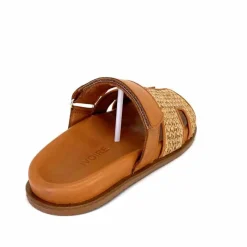 Vacances|Décontracté<382-ivoire Mules Plagettes Ivoire D27093-803 Raffia Coconut