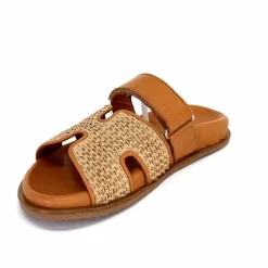 Vacances|Décontracté<382-ivoire Mules Plagettes Ivoire D27093-803 Raffia Coconut