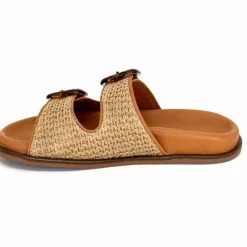Vacances|Décontracté<382-ivoire Mules Plagettes Ivoire D27088-803 Raffia Coconut