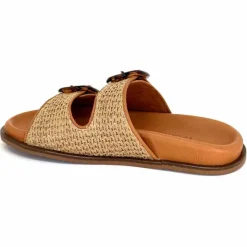 Vacances|Décontracté<382-ivoire Mules Plagettes Ivoire D27088-803 Raffia Coconut