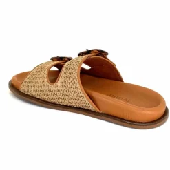 Vacances|Décontracté<382-ivoire Mules Plagettes Ivoire D27088-803 Raffia Coconut