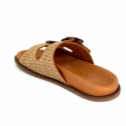 Vacances|Décontracté<382-ivoire Mules Plagettes Ivoire D27088-803 Raffia Coconut