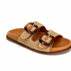 Vacances|Décontracté<382-ivoire Mules Plagettes Ivoire D27088-803 Raffia Coconut