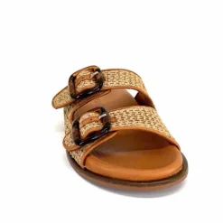 Vacances|Décontracté<382-ivoire Mules Plagettes Ivoire D27088-803 Raffia Coconut