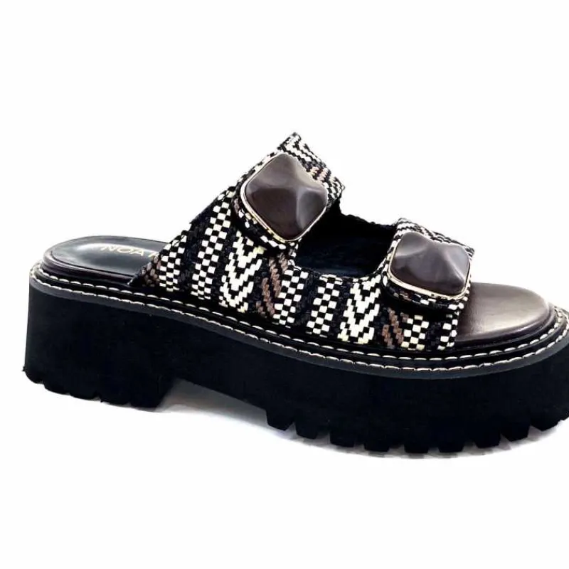 Compensées & Plateformes|Mules<noa harmon Mules Plateforme 9684 M55 Beige Noir